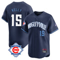 Chicago Cubs #15 Carson Kelly Player Navy REYNOLDS City Connect 150th Anniversary Limited Home Stitched Jerseys