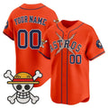 Custom Houston Astros x One Piece Orange REYNOLDS Vapor Premier Limited Jersey - Stitched