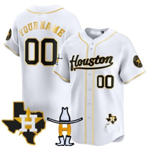 Custom Houston Astros Houston Rodeo Patch Vapor Premier Limited Jersey ¨C White REYNOLDS