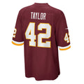 W.Football Team #42 Charley Taylor Burgundy REYNOLDS Retired Player Jersey