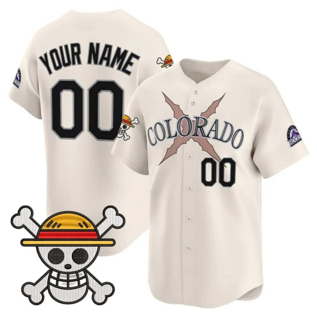 Custom Colorado Rockies x One Piece Cream REYNOLDS Vapor Premier Limited Jersey - Stitched
