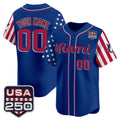 Custom Miami Marlins Royal REYNOLDS America 250 Edition Vapor Premier Limited Stitched Jerseys