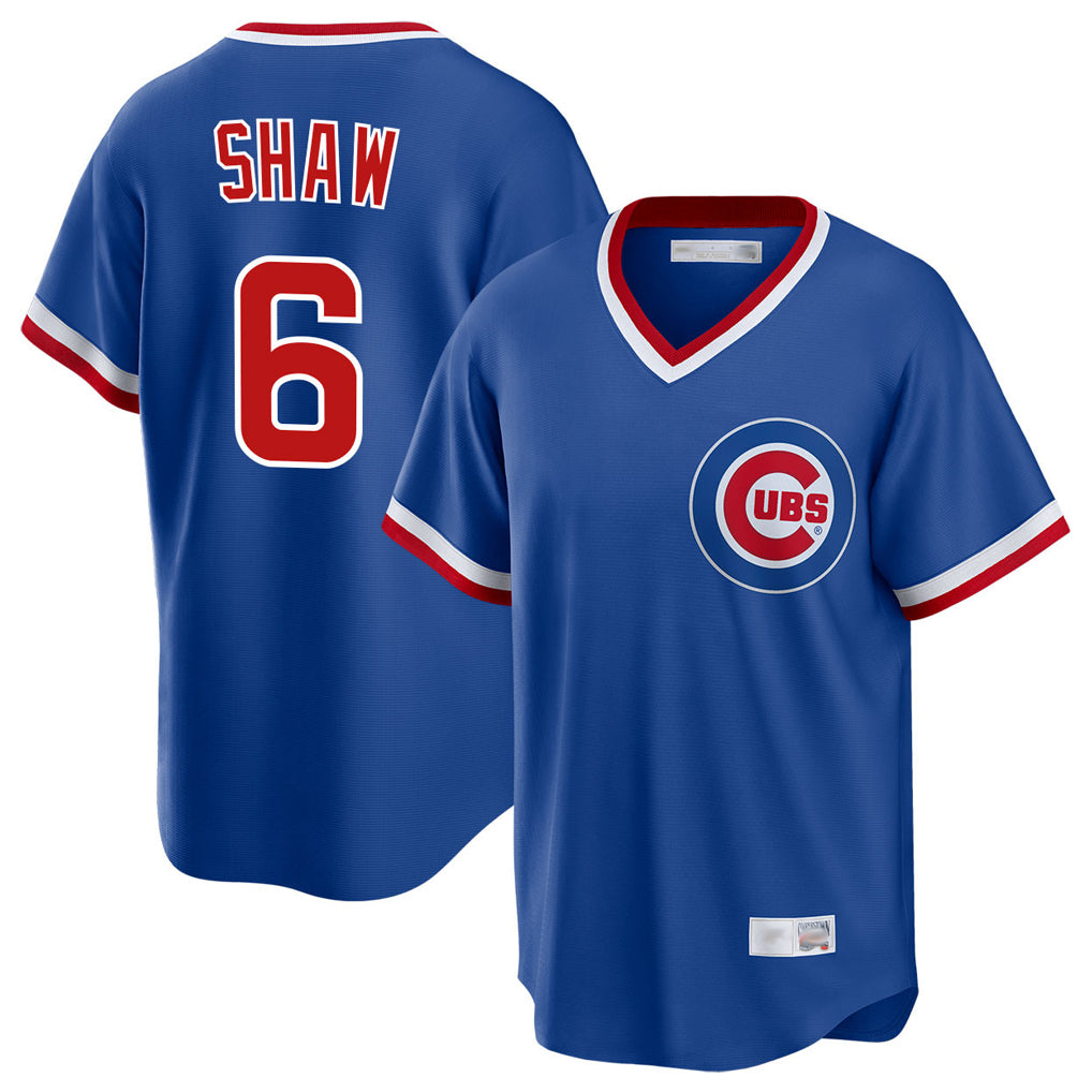 Chicago Cubs #6 Matt Shaw Player Royal REYNOLDS T-shirt Cooperstown Collection Limited Stitched Jerseys