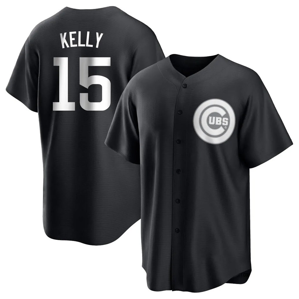 Chicago Cubs #15 Carson Kelly Player Black REYNOLDS Game Stitched Jerseys