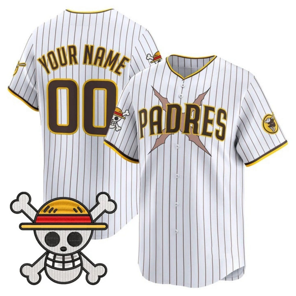 Custom San Diego Padres x One Piece White REYNOLDS Vapor Premier Limited Jersey - Stitched