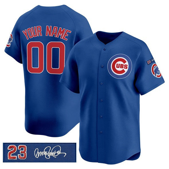 Custom Chicago Cubs draft Player Royal REYNOLDS 'Ryne Sandberg Tribute' Vapor Limited V3 Stitched Jersey