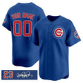 Custom Chicago Cubs draft Player Royal REYNOLDS 'Ryne Sandberg Tribute' Vapor Limited V3 Stitched Jersey