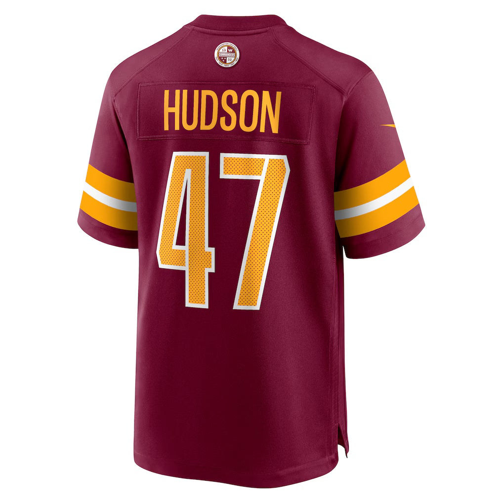 W.Commanders #47 Khaleke Hudson Burgundy REYNOLDS Game Jersey
