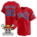 Custom Kansas City Royals x One Piece Red REYNOLDS Vapor Premier Limited Jersey - Stitched