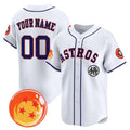 Custom Houston Astros x Dragon Ball White REYNOLDS Vapor Premier Limited Jersey - All Stitched