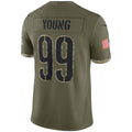 W.Commanders #99 Chase Young Olive REYNOLDS Salute To Service Limited Jersey
