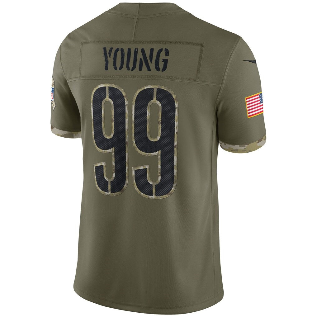 W.Commanders #99 Chase Young Olive REYNOLDS Salute To Service Limited Jersey