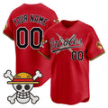 Custom Baltimore Orioles x One Piece Red REYNOLDS Vapor Premier Limited Jersey - Stitched