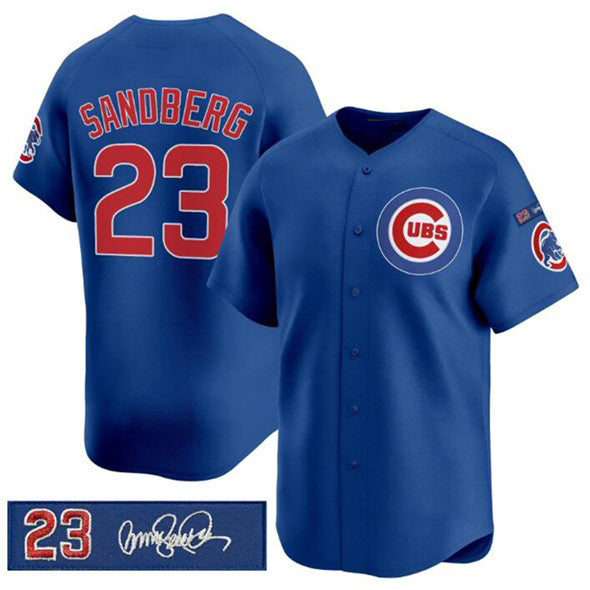 Chicago Cubs #23 Ryne Sandberg Royal REYNOLDS 'Ryne Sandberg Tribute' Vapor Limited V3 Stitched Jersey