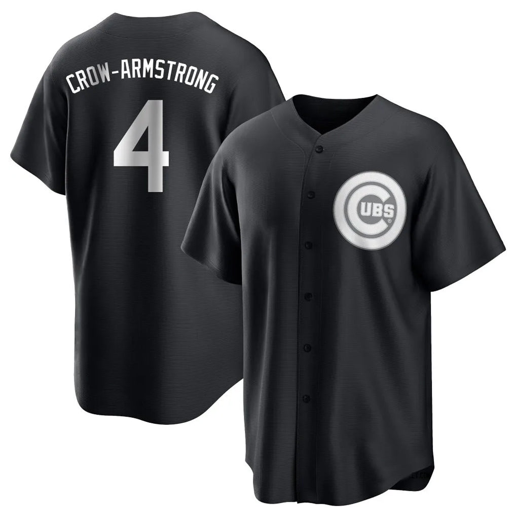 Chicago Cubs #4 Pete Crow-Armstrong Player Black REYNOLDS Game Stitched Jerseys