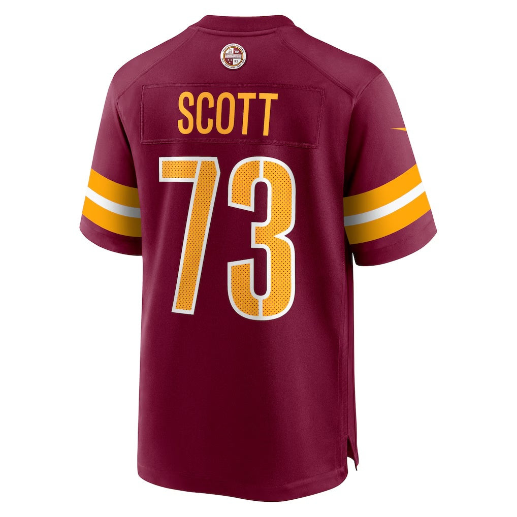 W.Commanders #73 Trent Scott Burgundy REYNOLDS Game Jersey