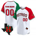 Custom Houston Astros Mexico Texas White REYNOLDS Patch Vapor Premier Limited Jersey V3 ¨C Alternate