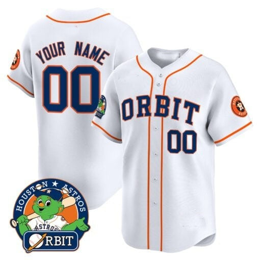 Custom Houston Astros Orbit Patch Vapor Premier Limited Jersey ¨C White REYNOLDS