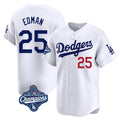 Los Angeles Dodgers #25 Tommy Edman Player White REYNOLDS World Series Meet Limited Home Stitched Jerseys