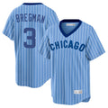 Chicago Cubs #3 Alex Bregman Player Blue REYNOLDS T-shirt Cooperstown Collection Limited Stitched Jerseys