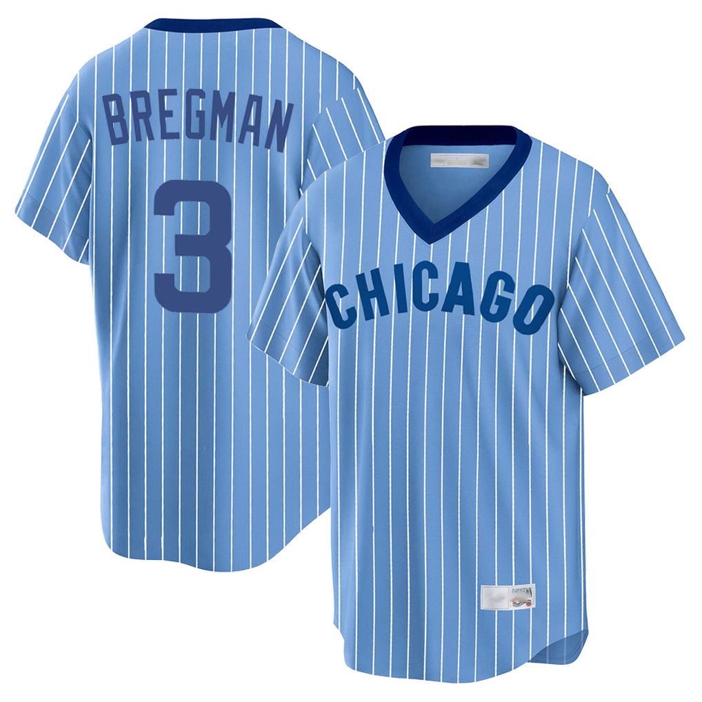 Chicago Cubs #3 Alex Bregman Player Blue REYNOLDS T-shirt Cooperstown Collection Limited Stitched Jerseys