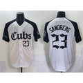 Chicago Cubs #23 Ryne Sandberg White Black REYNOLDS 'Gothic North Side Edition' Vapor Premier Limited Stitched Jersey