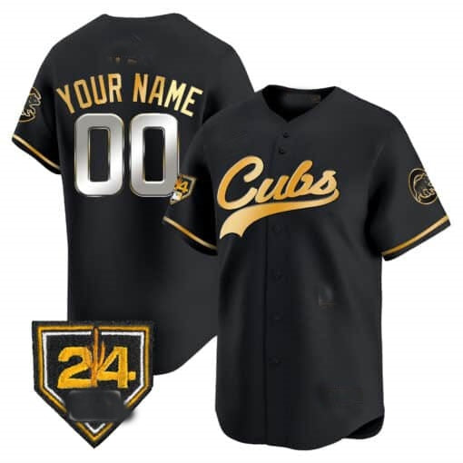 Custom Chicago Cubs 2024 Spring Training Patch Vapor Premier Limited Jersey ¨C All Stitched-Black REYNOLDS