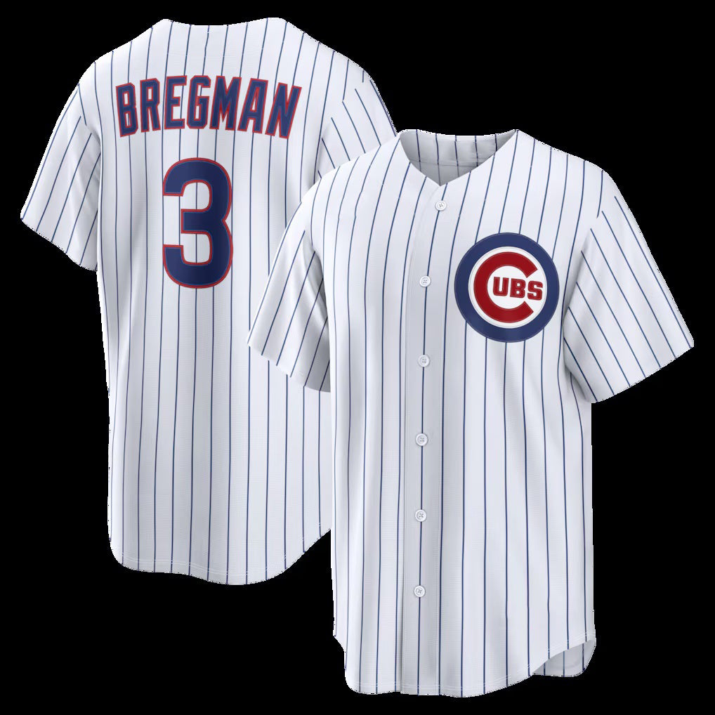 Chicago Cubs #3 Alex Bregman White REYNOLDS Home Replica Jersey