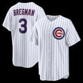 Chicago Cubs #3 Alex Bregman White REYNOLDS Home Replica Jersey