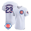 Chicago Cubs #23 Ryne Sandberg Player White REYNOLDS 150th Anniversary Limited Elite Home Game Stitched Jerseys