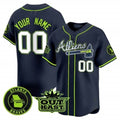 Custom Atlanta Braves Atliens Vapor Premier Limited Jersey ¨C All Stitched-Navy REYNOLDS