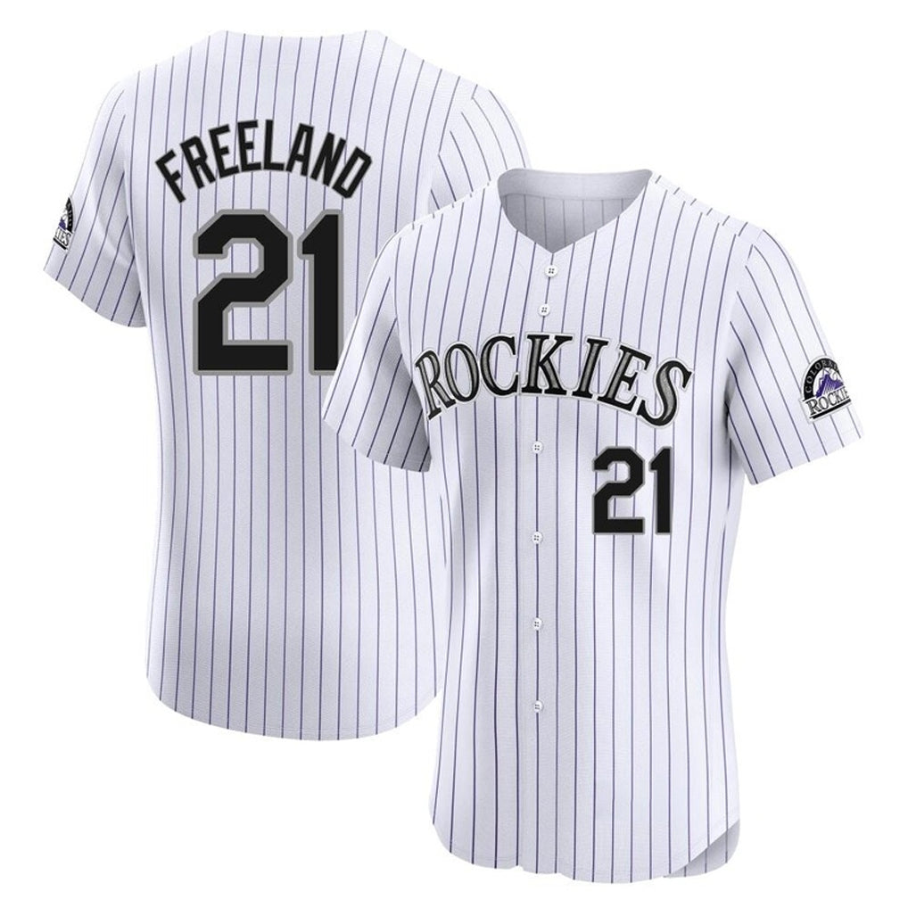 Colorado Rockies #21 Kyle Freeland Player White REYNOLDS Limited Elite Home Stitched Jerseys