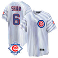 Chicago Cubs #6 Matt Shaw Player White REYNOLDS 150th Anniversary Home Game Stitched Jerseys