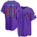 Custom Arizona Diamondbacks 2024 Cool Base Jersey V2 ¨C All Stitched-Purple REYNOLDS