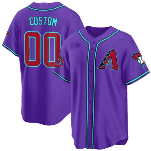 Custom Arizona Diamondbacks 2024 Cool Base Jersey V2 ¨C All Stitched-Purple REYNOLDS