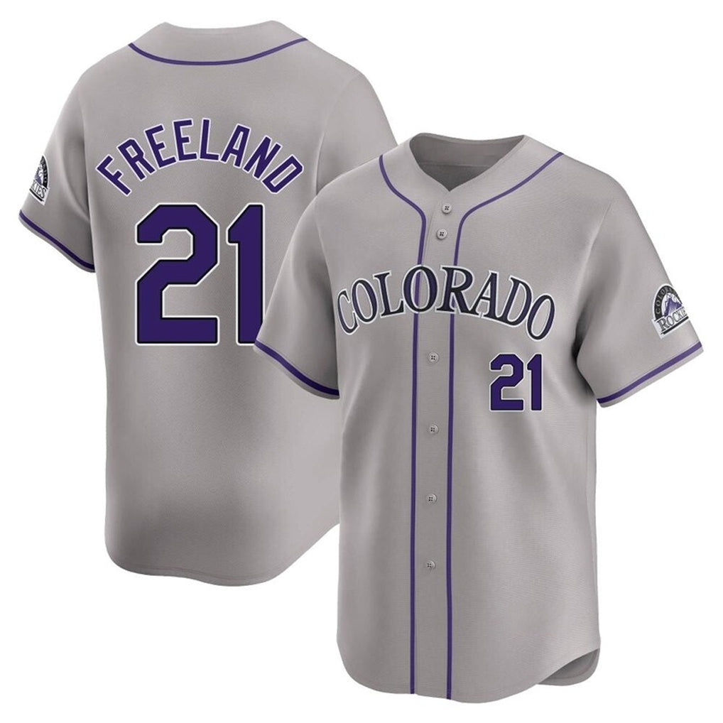 Colorado Rockies #21 Kyle Freeland Player Gray REYNOLDS Limited Home Stitched Jerseys