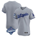 Los Angeles Dodgers Blank Player Gray REYNOLDS Limited Elite Home World Series Meet Stitched Jerseys