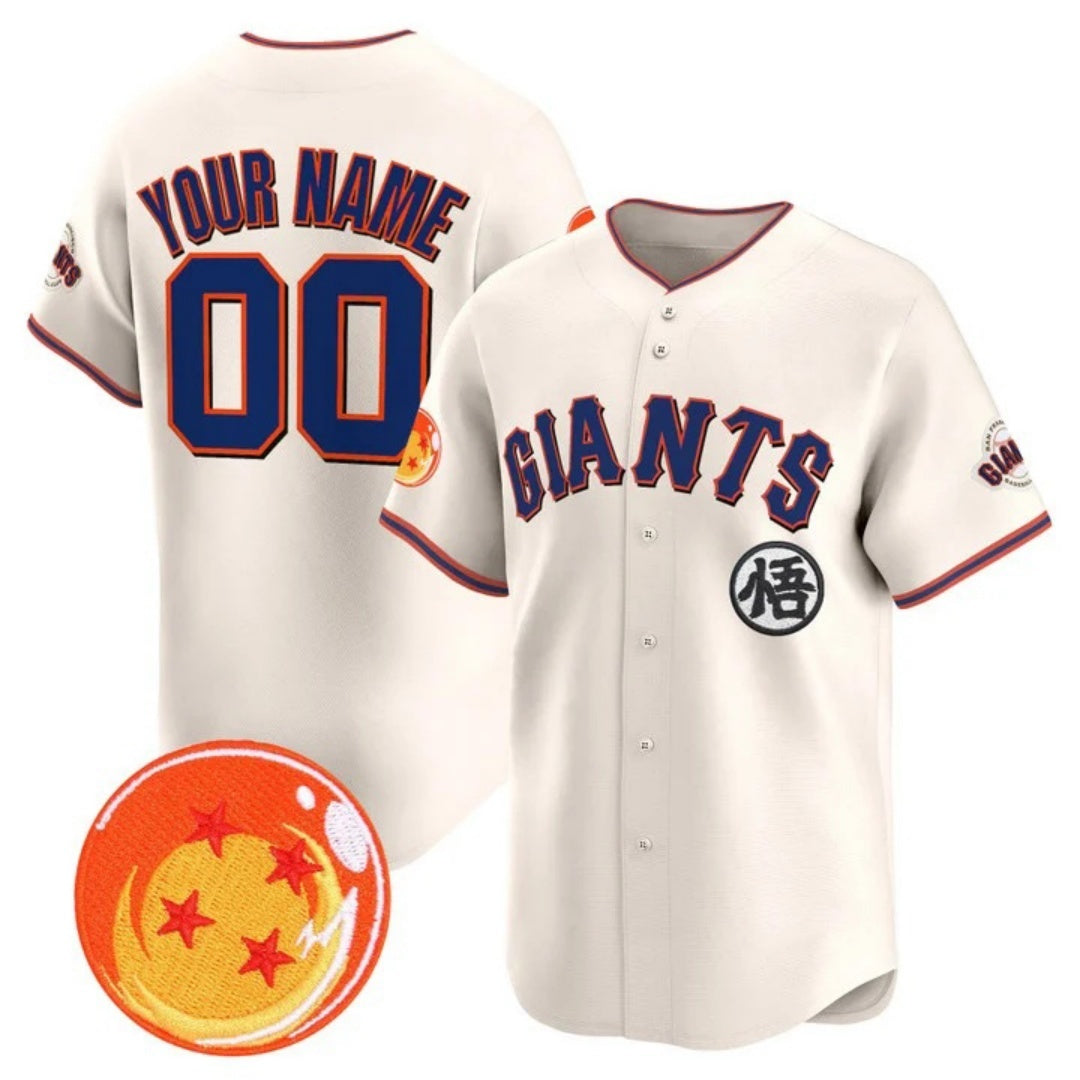 Custom San Francisco Giants x Dragon Ball Cream REYNOLDS Vapor Premier Limited Jersey - All Stitched