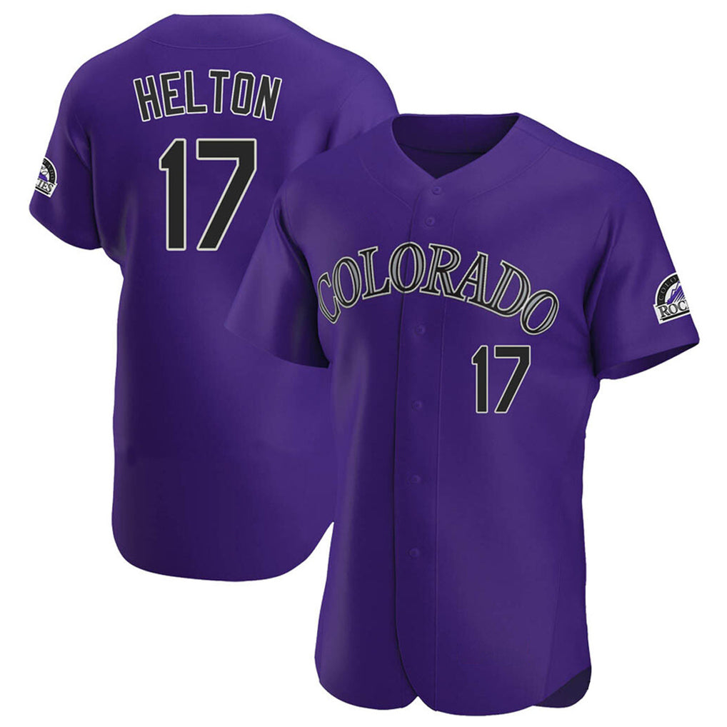 Colorado Rockies #17 Todd Helton Player Purple REYNOLDS Limited Elite Home Stitched Jerseys
