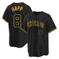 Chicago Cubs #8 Ian Happ Player Black REYNOLDS Snake Skin City Game Stitched Jerseys
