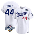Los Angeles Dodgers #44 Andy Pages Player White REYNOLDS World Series Limited Home Stitched Jerseys
