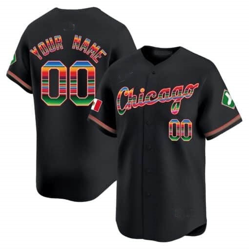 Custom Chicago White Sox Mexico Vapor Premier Limited Jersey V3- Black REYNOLDS