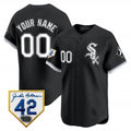 Custom Chicago White Sox 2024 Jackie Robinson Patch Vapor Premier Limited Jersey ¨C Black REYNOLDS