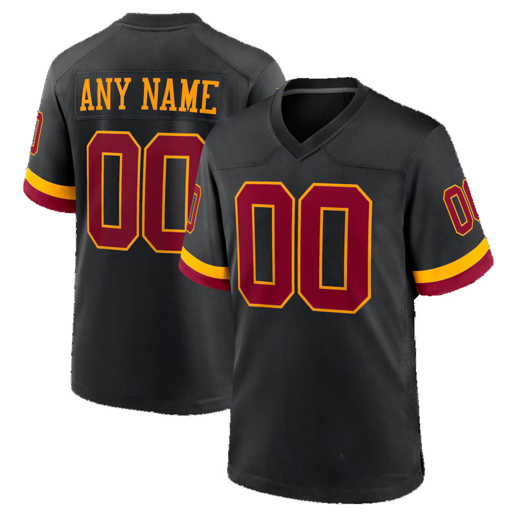 Custom W.Commanders Black REYNOLDS Hail Raiser Alternate Game Jersey