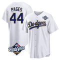 Los Angeles Dodgers #44 Andy Pages Player Gold White REYNOLDS World Series 2026 Collection Stadium Game Stitched Jerseys