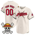 Custom Cleveland Indians x One Piece Cream REYNOLDS Vapor Premier Limited Jersey - Stitched