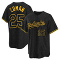 Los Angeles Dodgers #25 Tommy Edman Player Black REYNOLDS Snake Skin City Game Home Stitched Jerseys