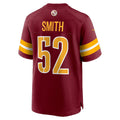W.Commanders #52 Preston Smith Burgundy REYNOLDS Team Game Jersey