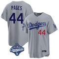 Los Angeles Dodgers #44 Andy Pages Player Gray REYNOLDS World Series Meet Game Home Stitched Jerseys