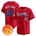 Custom Atlanta Braves x Dragon Ball Red REYNOLDS Vapor Premier Limited Jersey - All Stitched